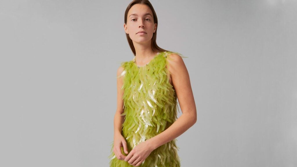 Phillip Lim worked with McCurdy on a concept dress made out of green algae with biodegradable sequins 