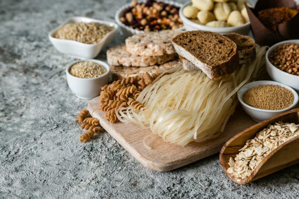 Display of gluten proucts that may not be good for gut health