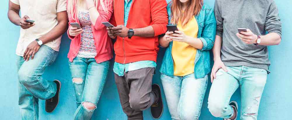 Around 95 per cent of teens have access to a mobile and 45 per cent say they're online constantly