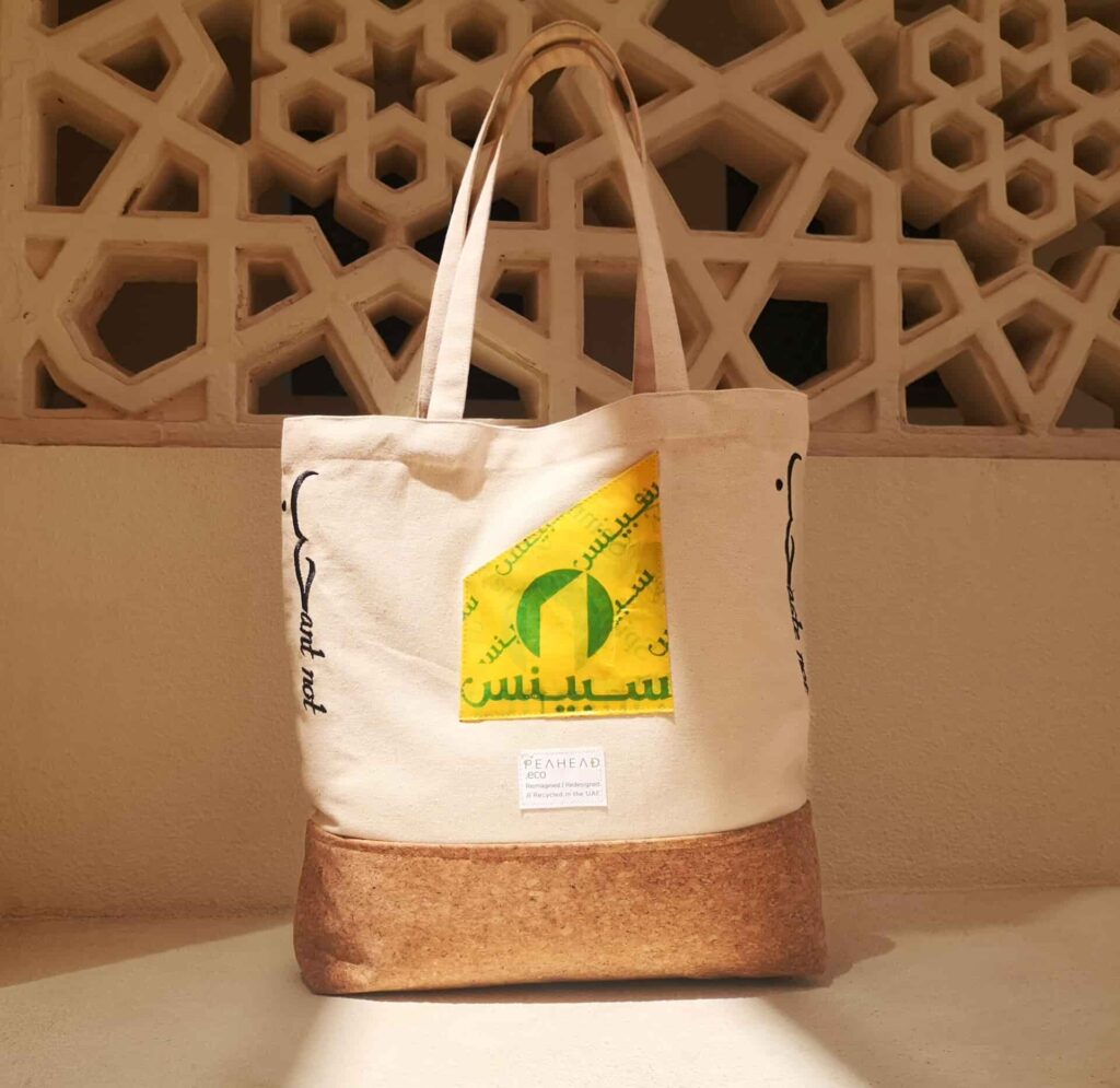 Spinneys UAE Launch Statement Tote Bag From Upcycled Plastics