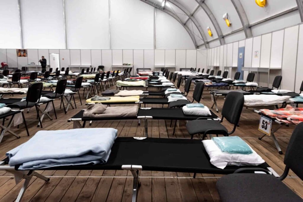 Ukrainian refugee camps