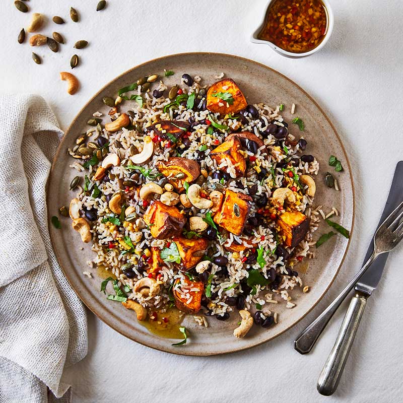 chilli lime rice salad vegetarian