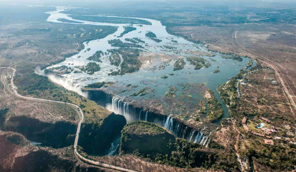 Zambezi river in Africa