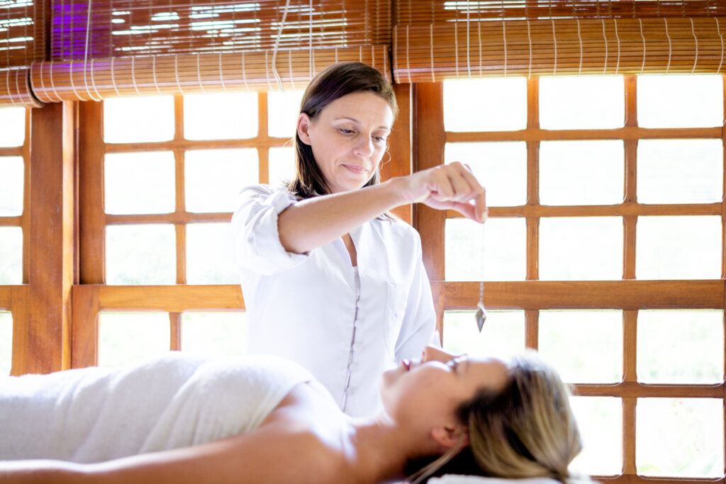 lady undergoing hypnotherapy which has been touted as an alternative therapy for menopause treatment 