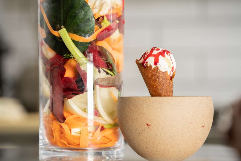 Leftover Vegetable Peelings into Tutti Frutti Ice Cream