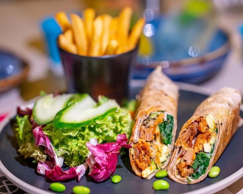 plant-based taco at Just Vegan