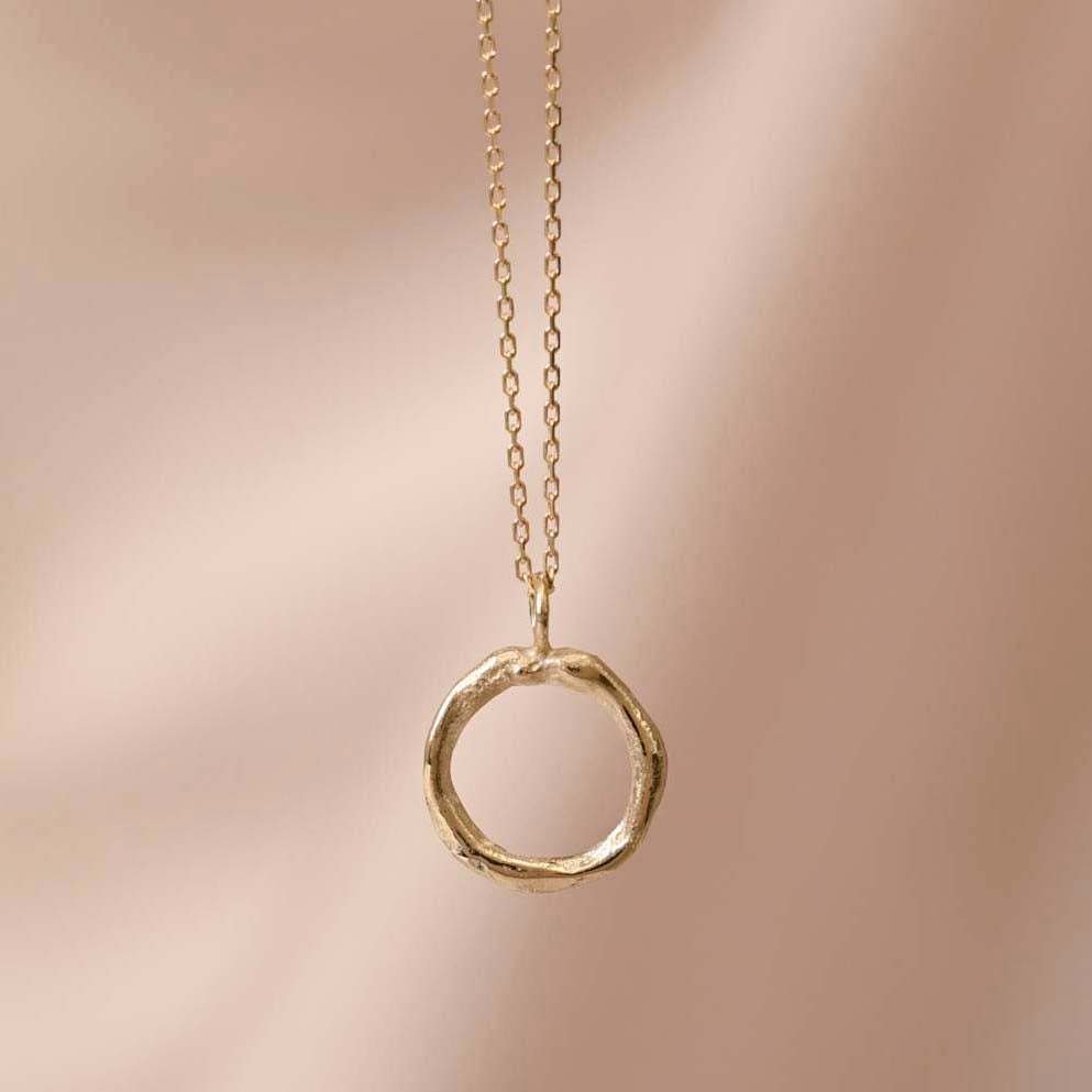 This eco-friendly pendant is made using recycled 9ct gold