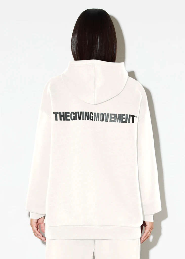 giving movement white hoodie