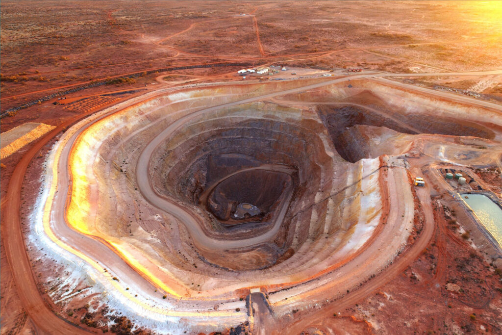 Gold mining leaves craters that are visible from space 