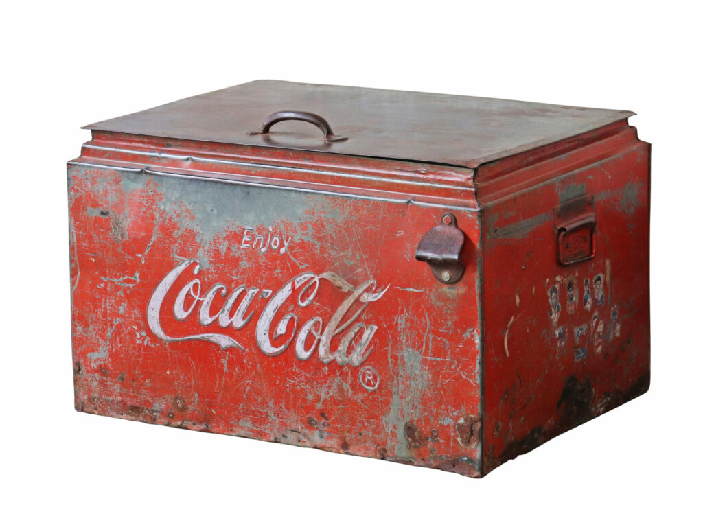 Vintage Coca-Cola cool box makes for a great Christmas gift for him