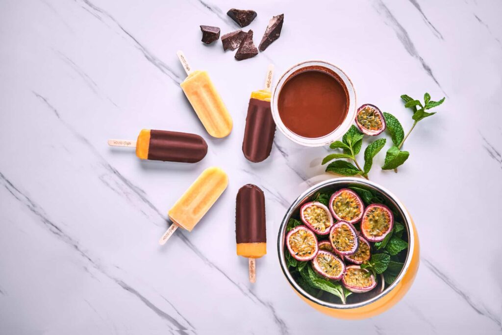 dipped vegan popsicles