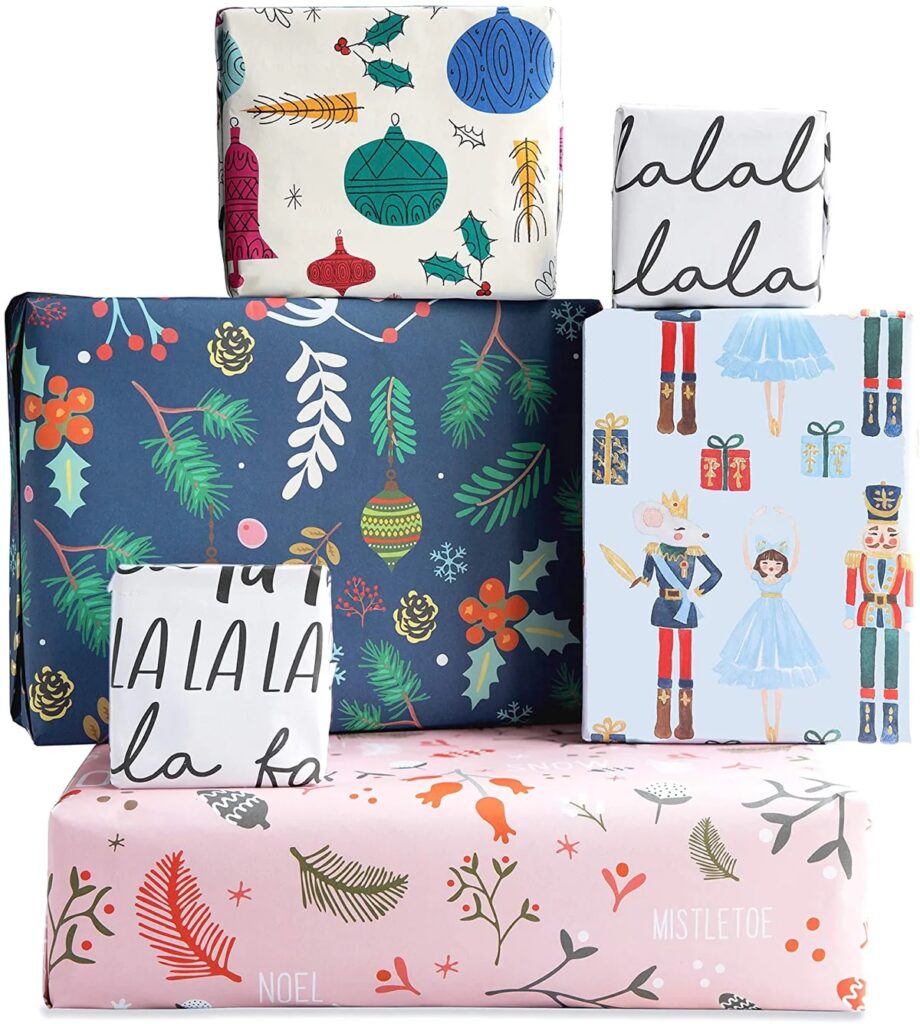 gift paper in several different designs 