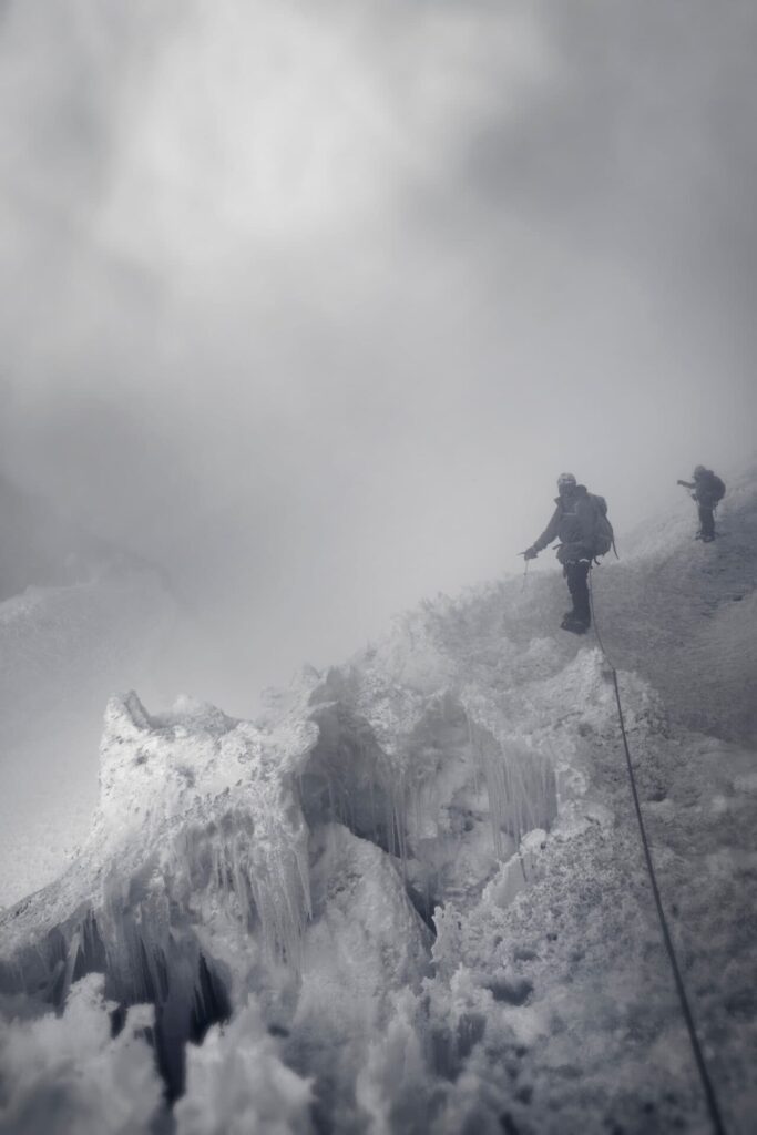 holly budge on glacier