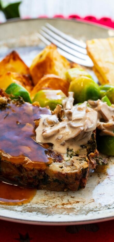 vegan christmas dinner nut roast