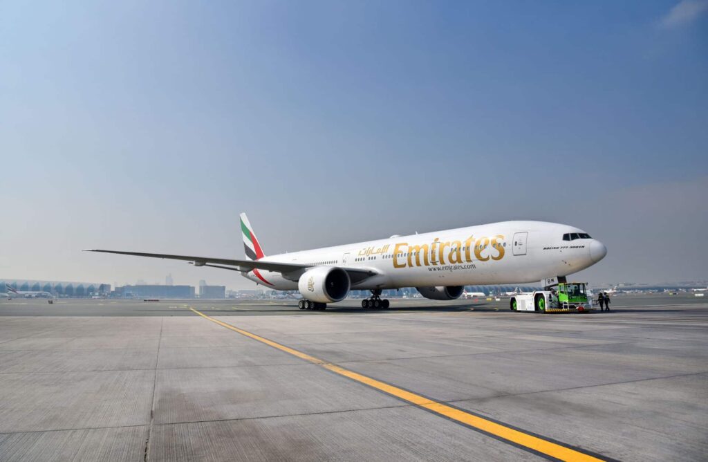 the emirates airlines Boeing 777