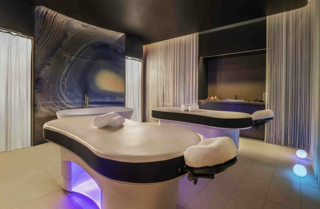 inside a treatment room in a futuristic spa perfect as a gift for mother's day 