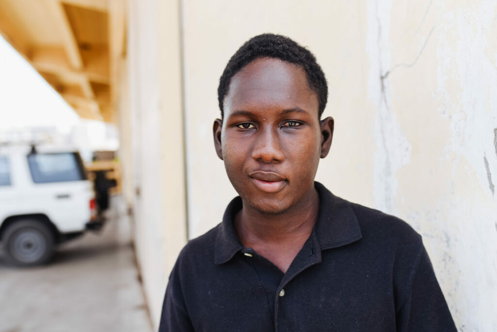 Cire after a melon-size tumour was removed from his face. Photo: Mercy Ships 