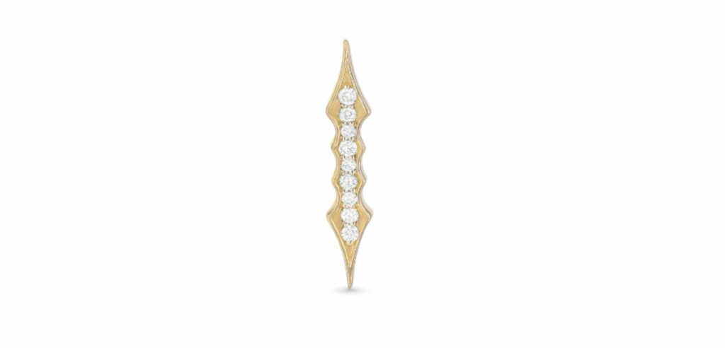 gold and diamond earring 