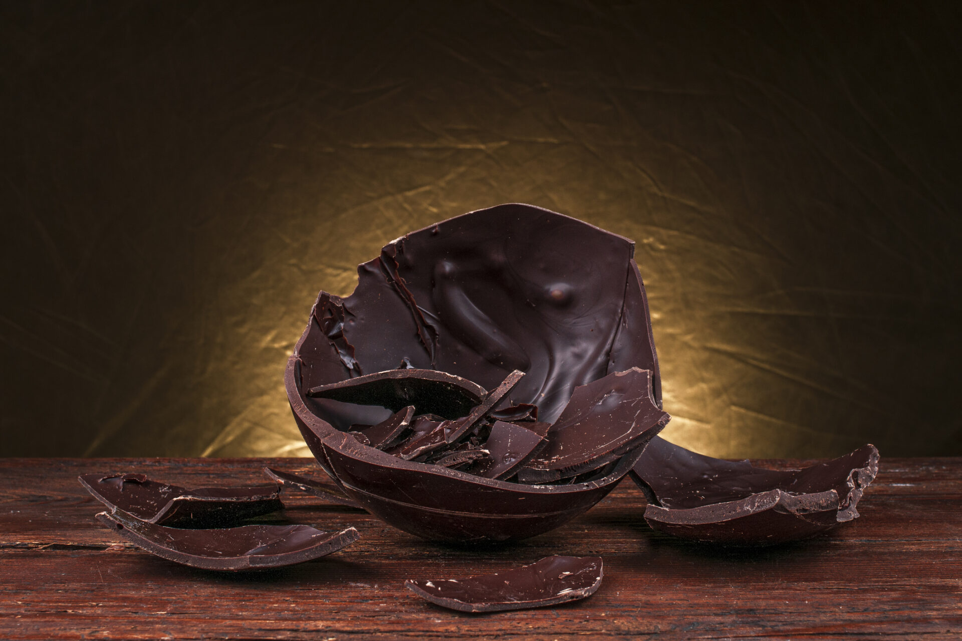 broken chocolate easter egg