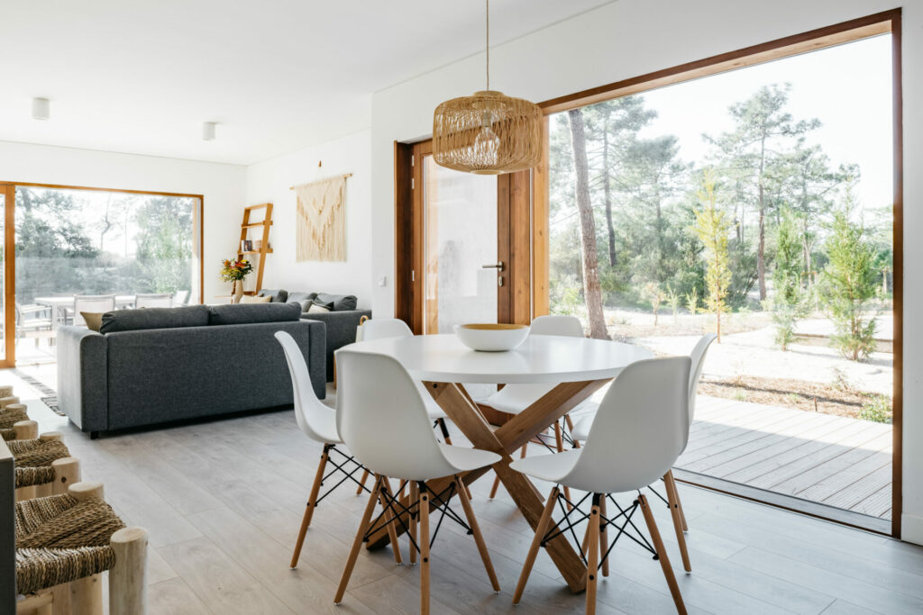 the interior of an eco villa in Portugal 