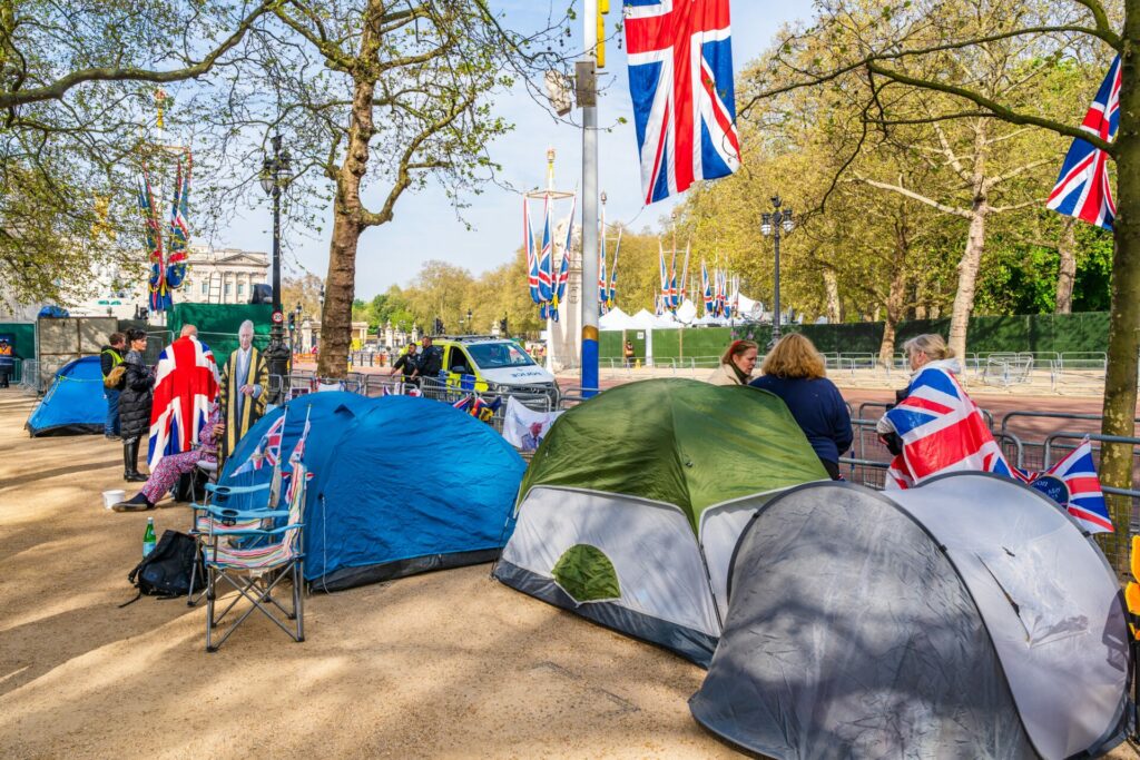 Coronation campers waited days to see the King and Queen but some left their tents and chairs behind dumped in the street as coronation waste
