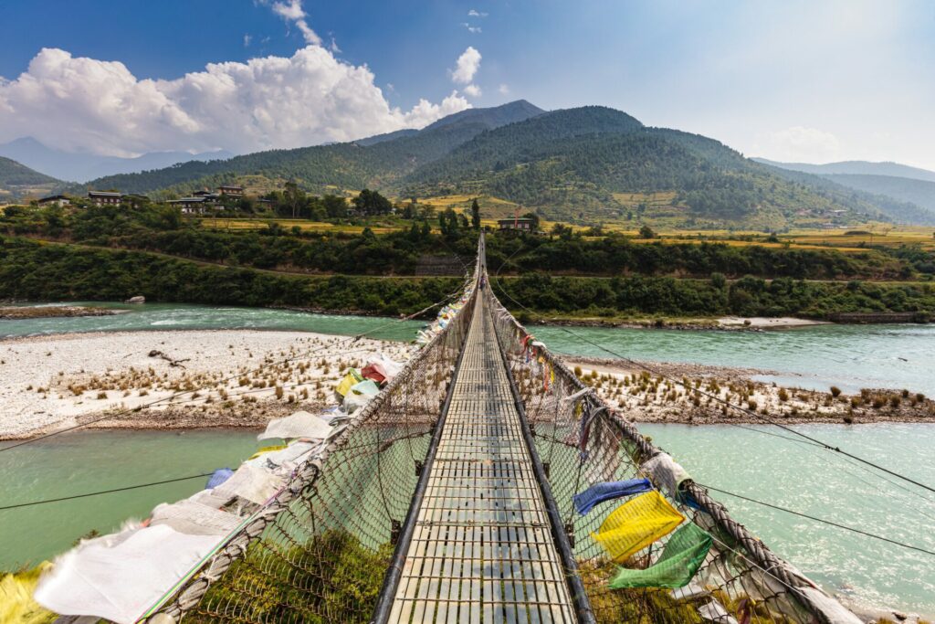 The punakha suspension bridge 