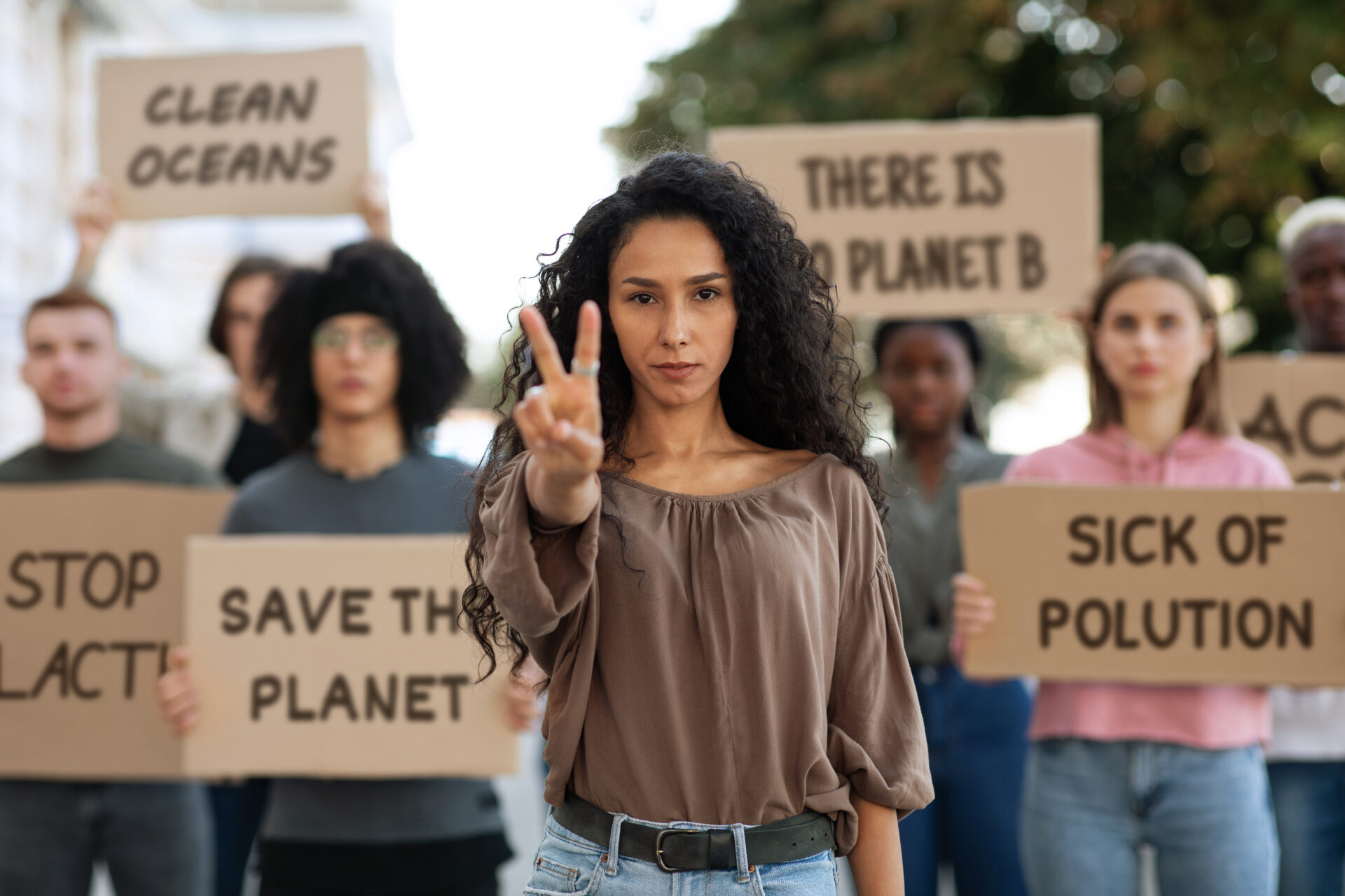 Gen Z protesting about climate change