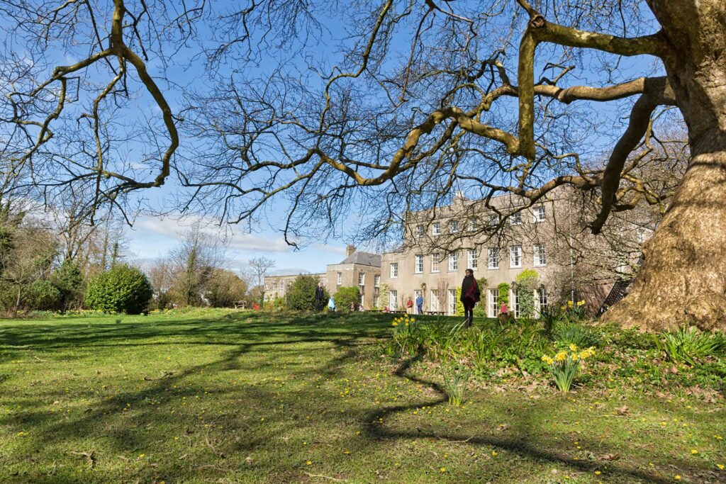 garden and grounds of a silent retreat 