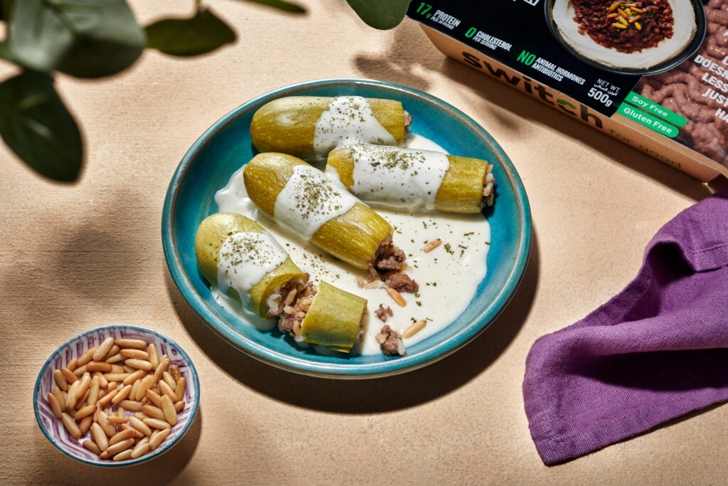 switch foods on display on table 