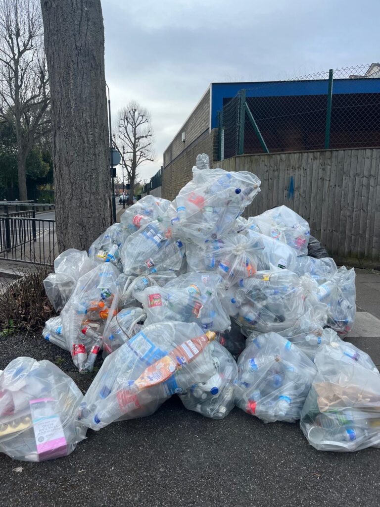 a pile of plastic bags