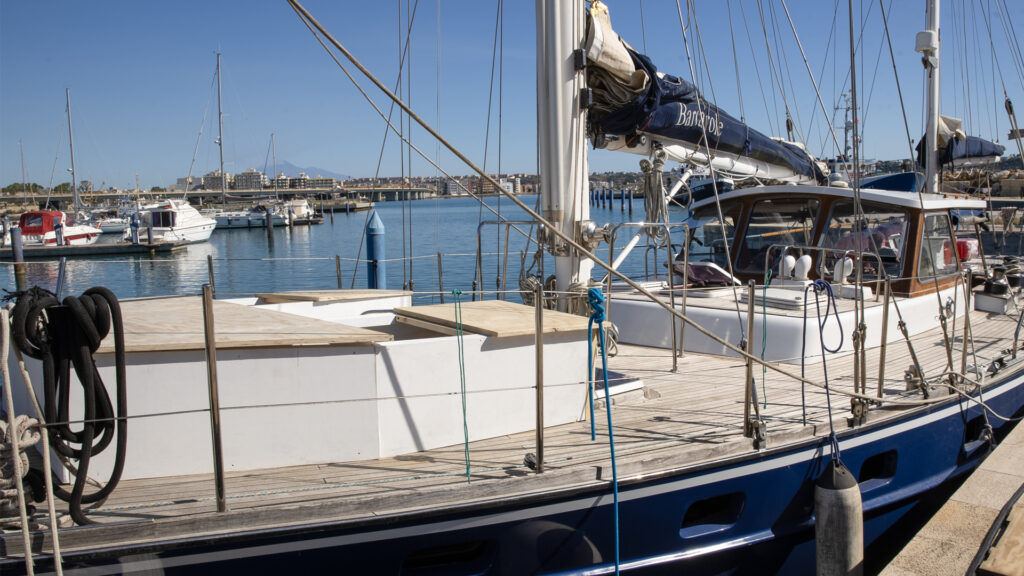 Picture of he Madleen boat docked in water