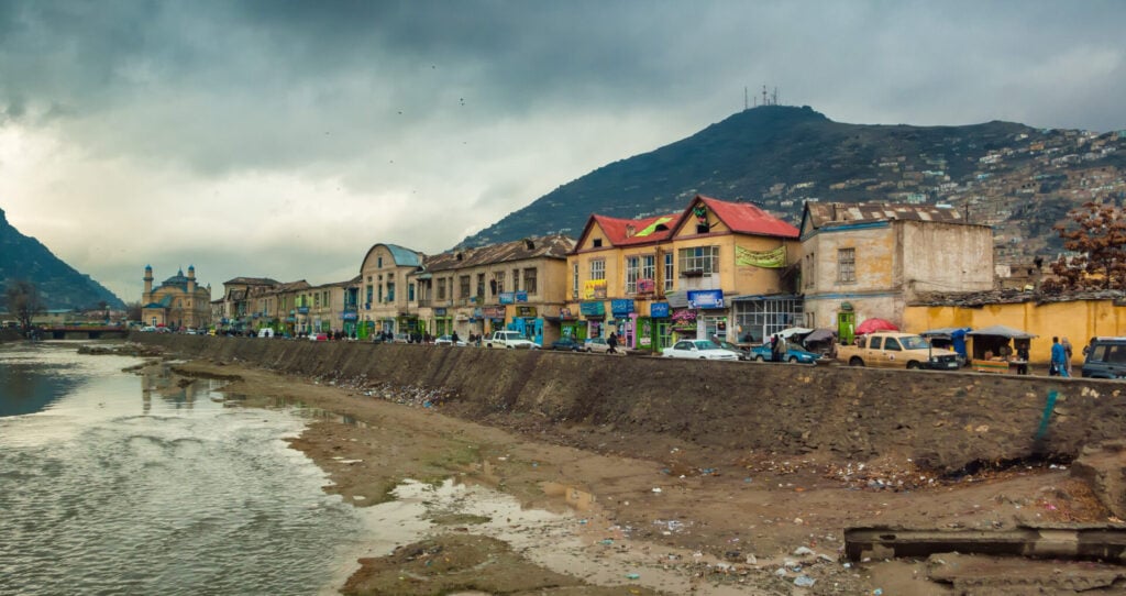 kabul with water levels low