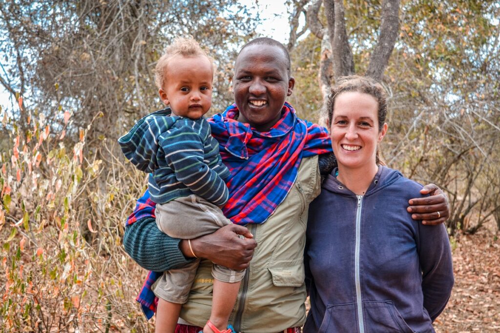 Stephanie Fuchs with her family in Europe