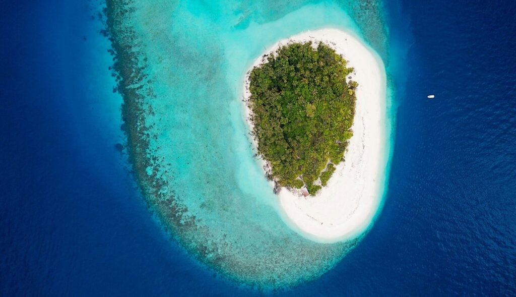 aerial view of Maldives islands