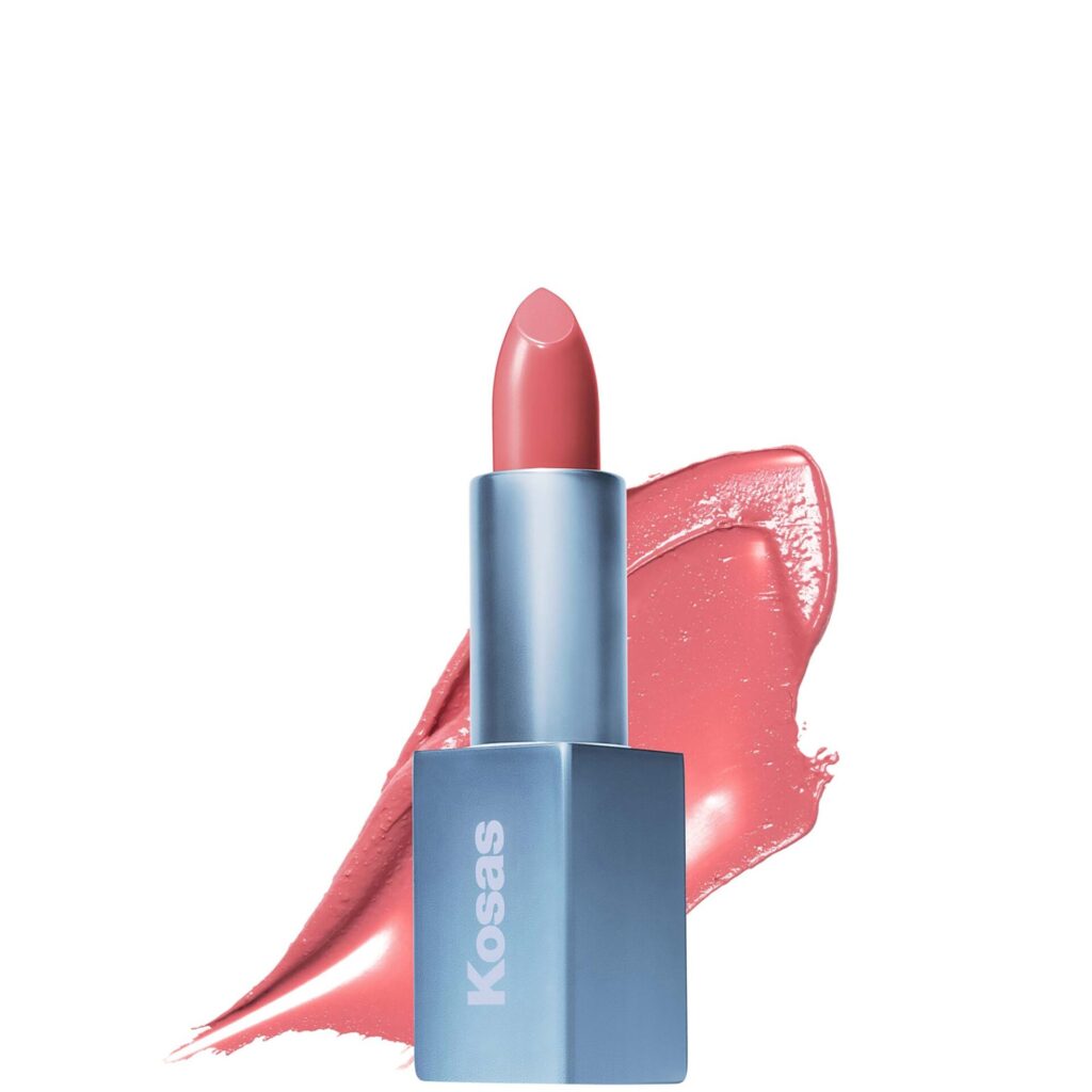 a lipstick and smear of lipstick