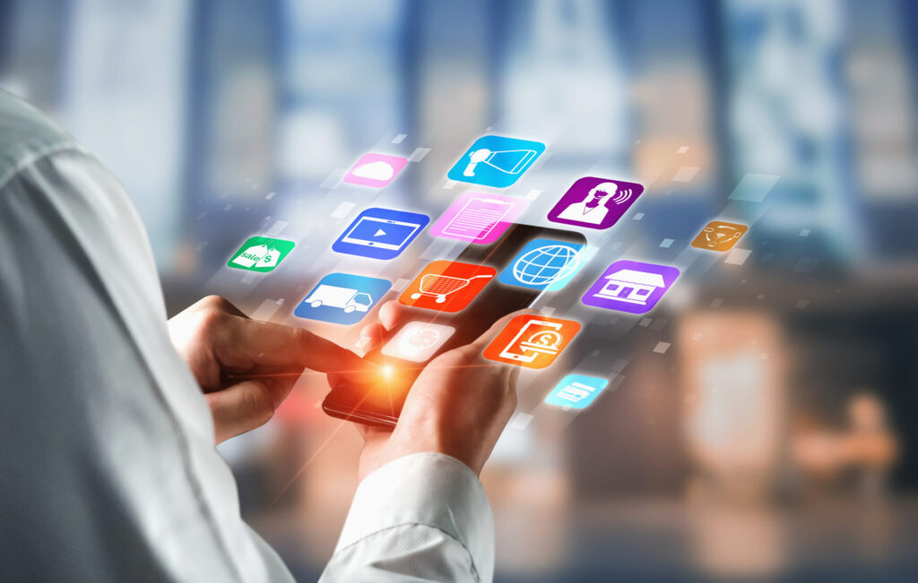 apps coming out of a phone