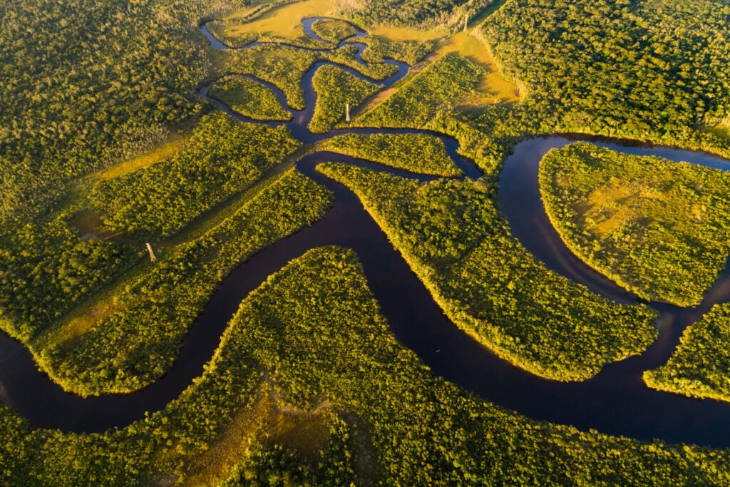 aerial view of the cerrado brazil