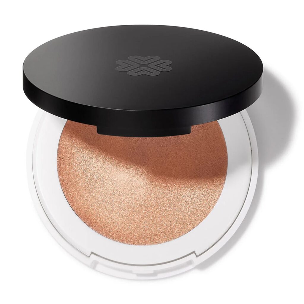 Pot of metallic shimmering bronzer makeup