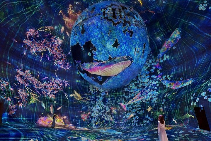 Vibrant immersive digital art experience as one of the UAE's best indoor activities for kids 