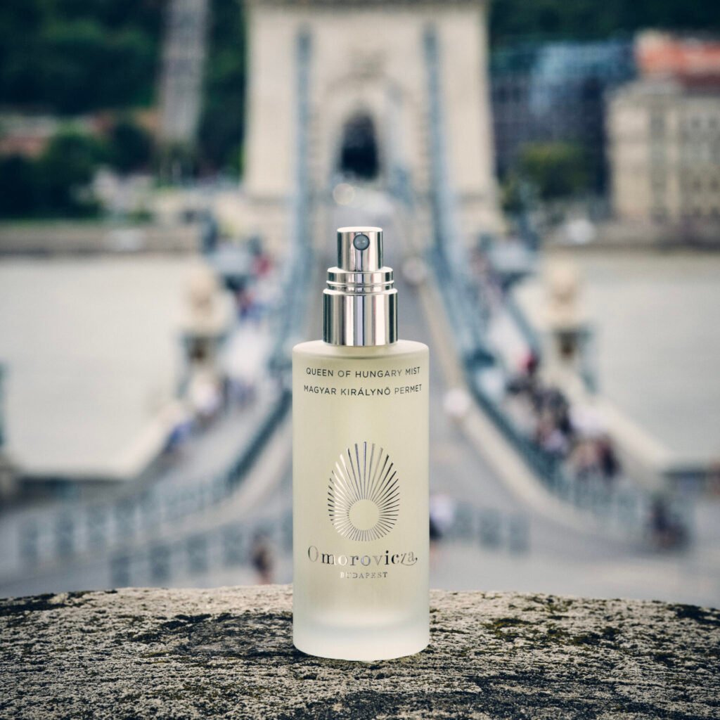 A bottle of the Omorovicza best seller Queen of Hungary Mist 