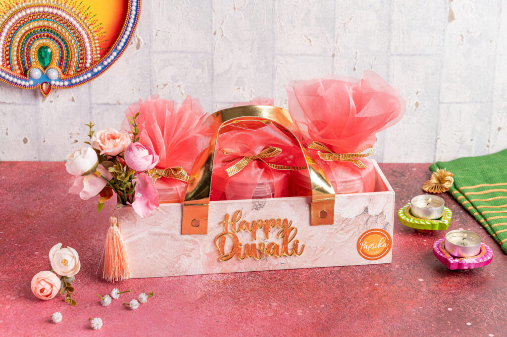 Diwali gift box with decorations