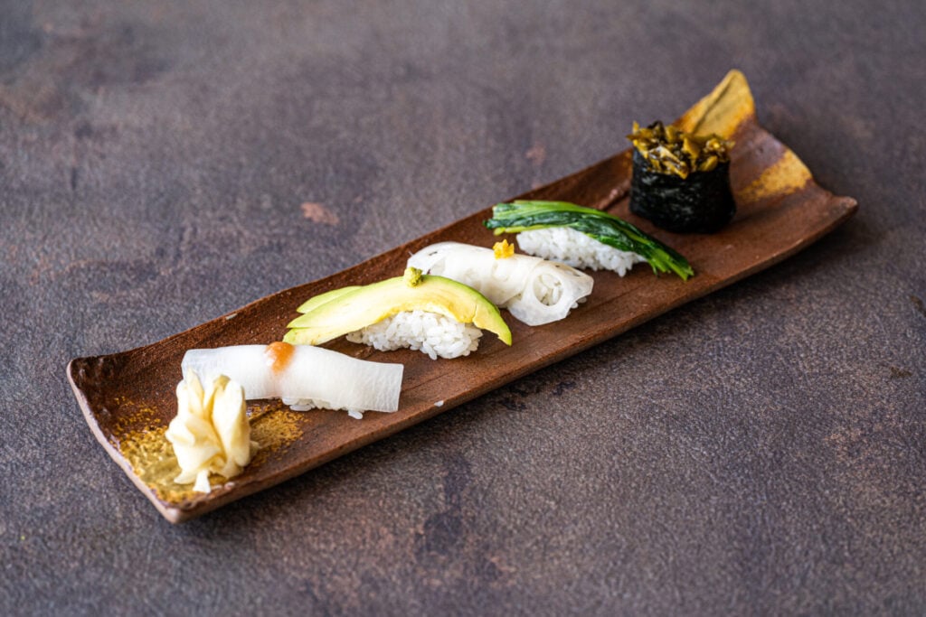 world vegan day dish of plant based sushi