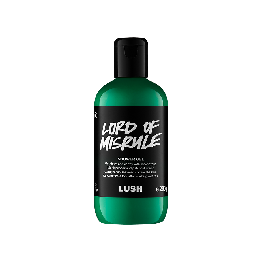 Green bottle of Lush shower gel