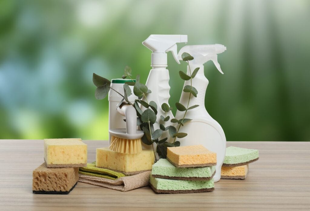 Cleaning supplies with natural elements