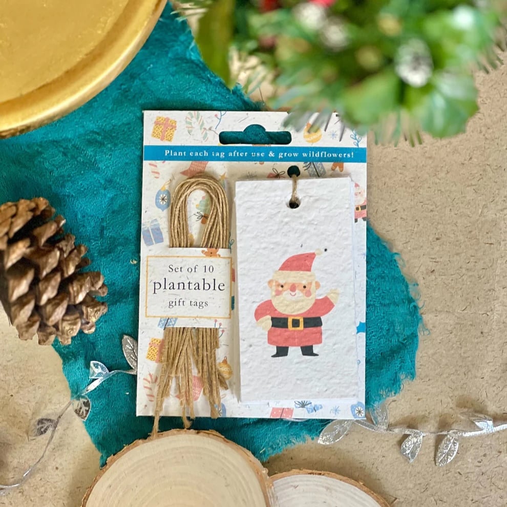 Eco-Friendly Gift Wrapping tags made from seed paper 