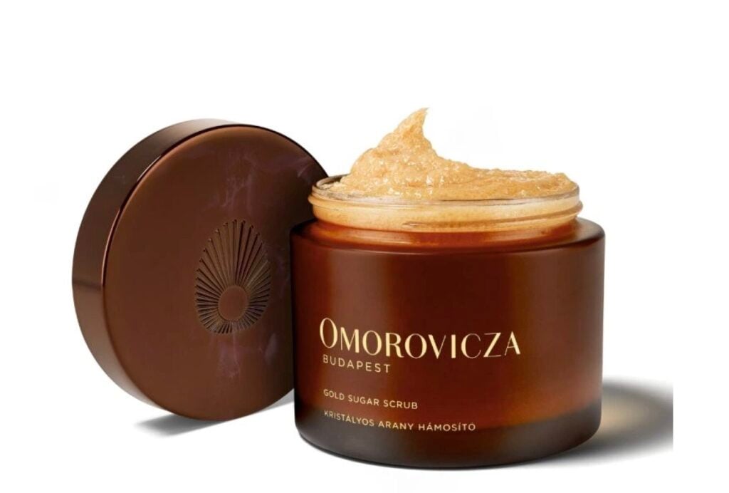 Luxury gold sugar scrub container.