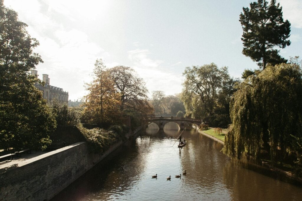 Cambridge rover with someone punting 