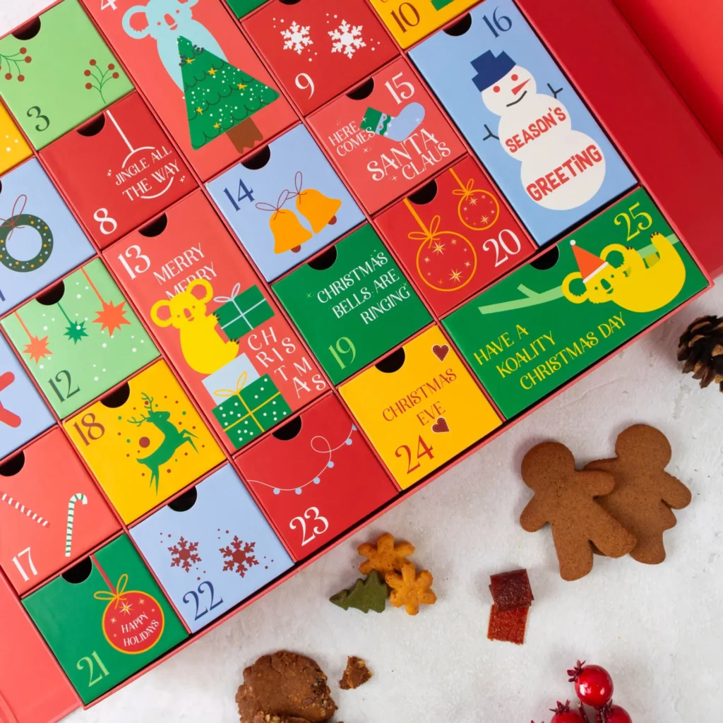 The Koala picks advent calendar with gingerbread men