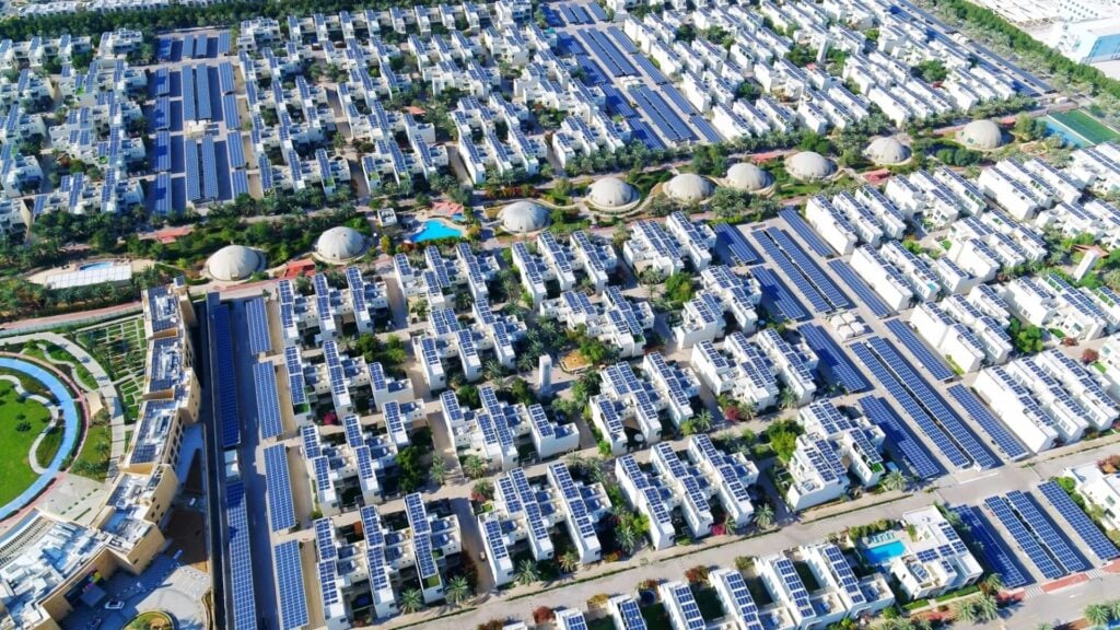 Sustainable City Dubai aerial view 
