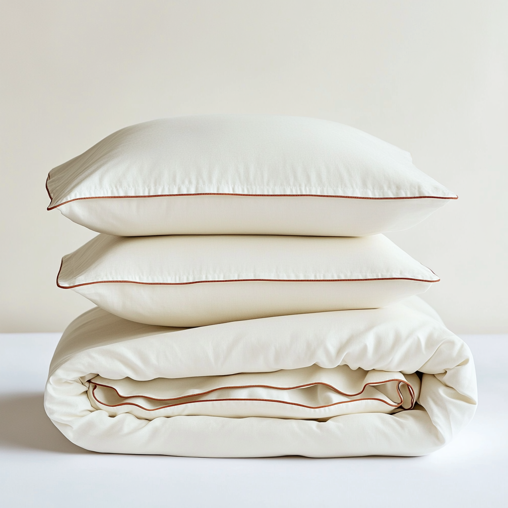Minoa pillows stacked on top of one another
